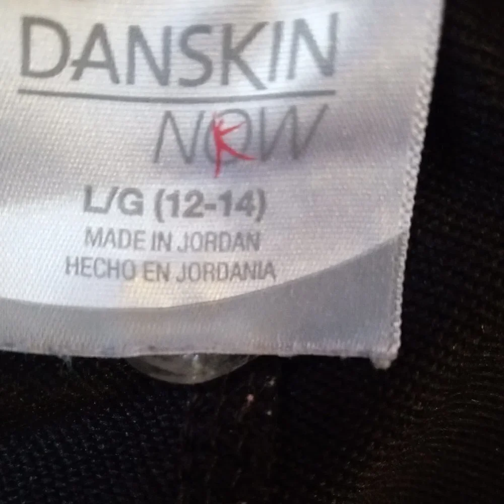 DANSKIN WOMEN'S ACTIVE WEAR, BLACK ANKLE LENGTH RUNNING-WORK OUT PANTS, SIZE L/G